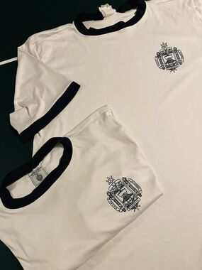 NEW *LOT OF 2* Vintage 90’s US Naval Academy Ringer Midshipmen NAVY T-Shirt MED